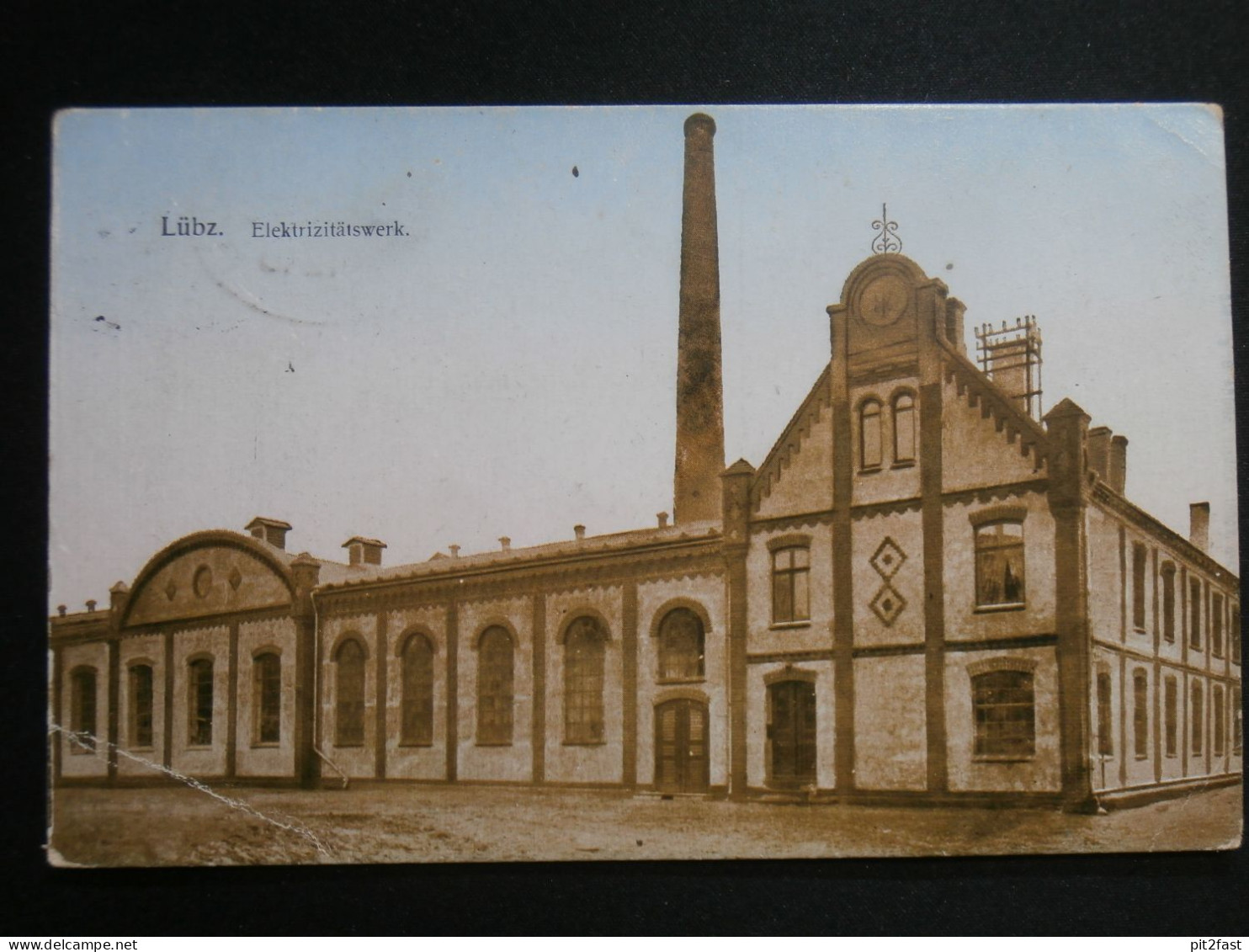 Elektrizitätswerk Lübz , 1916 , Bahnpost , Ansichtskarte , CPA , AK !!