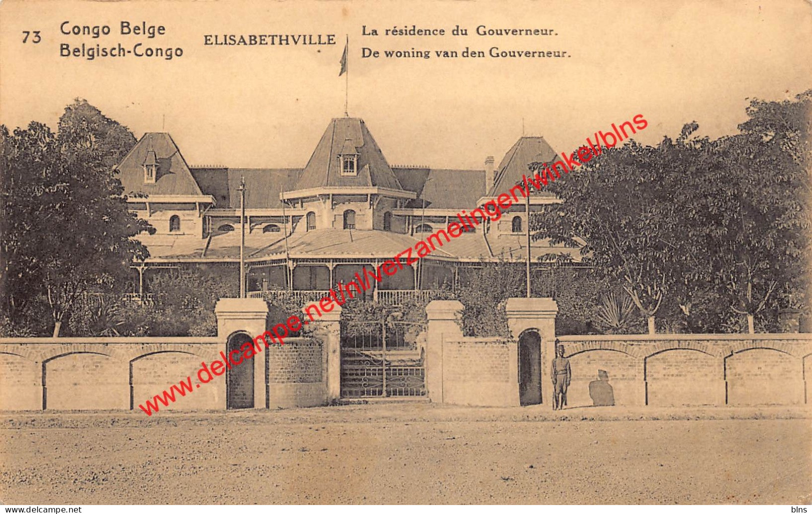Elisabethville - La résidence du Gouverneur - Congo Belge Belgisch Kongo