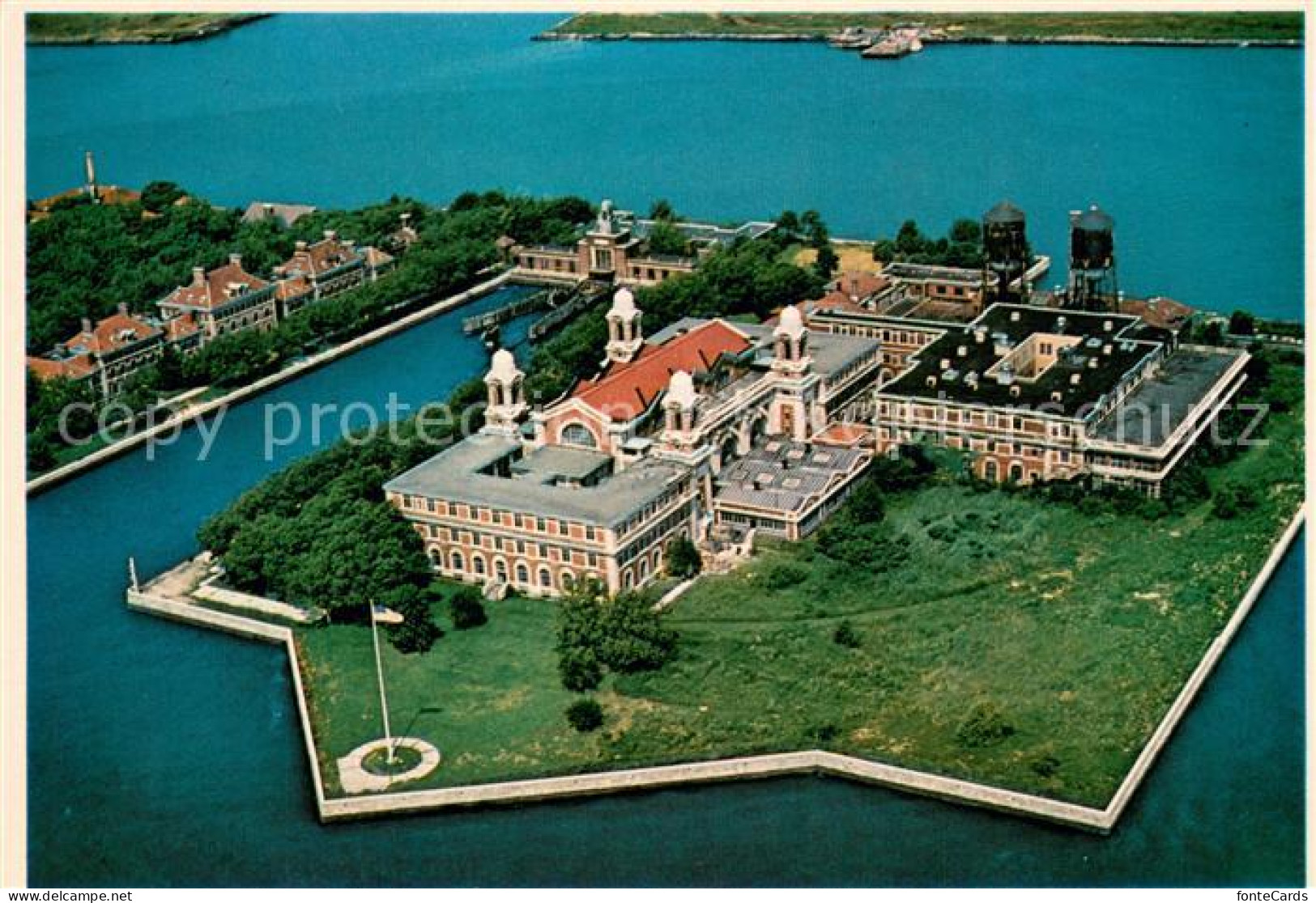 Ellis Island New York Aerial view The point of entry into the United States