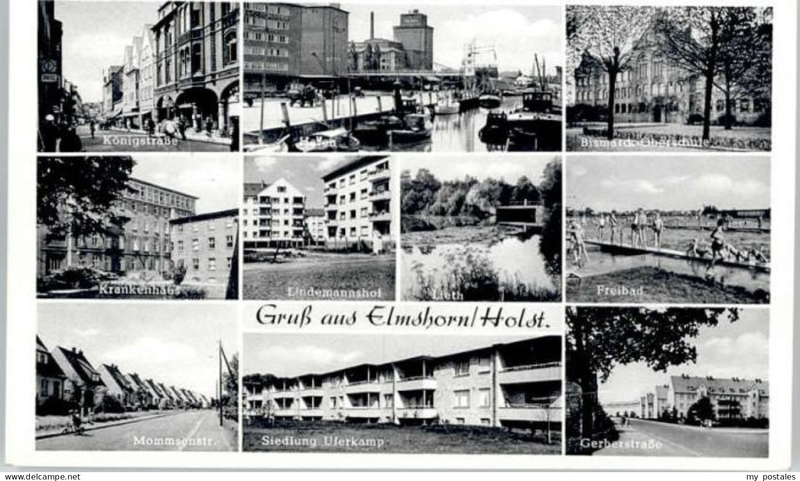 Elmshorn Koenigstrasse Mommsenstrasse Bismarck Schule  Gerberstrasse