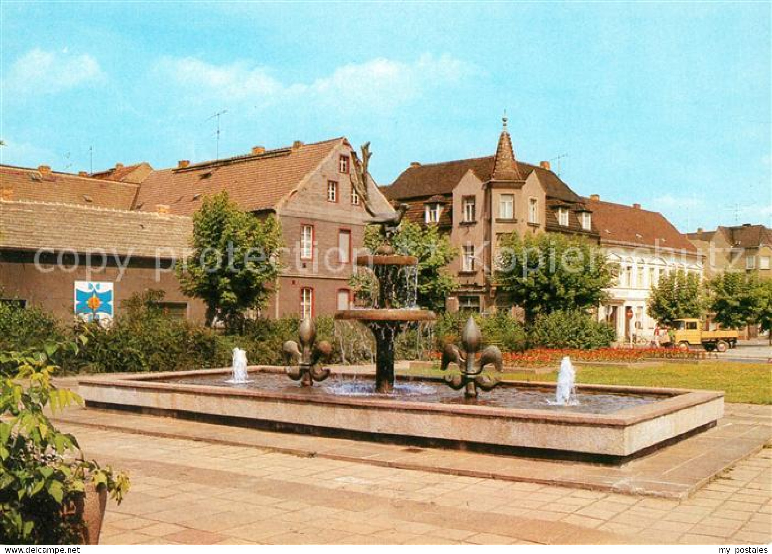 Elsterwerda Wappenbrunnen am Markt