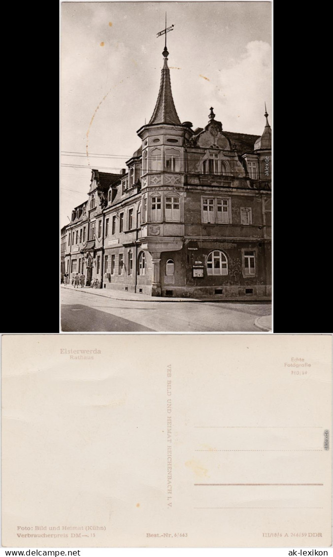 Elsterwerda Wikow Rathaus Ansichtskarte 1959
