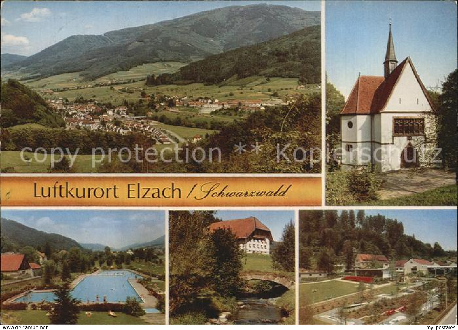 Elzach Emmendingen BW Panorama Neunlinden Kapelle Schwimmbad Melcherhof Biederba