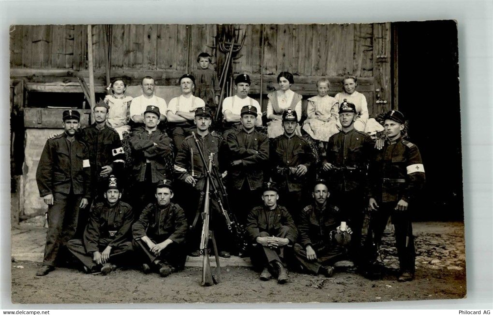 Embrach Bataillon 64 Gruppenfoto Ort lt. Stempel Militär Schweiz 1914 - 10751970