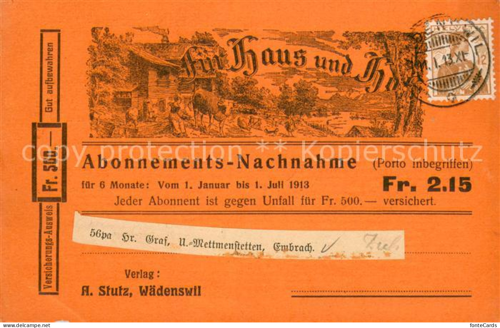 Embrach ZH Versicherungs-Ausweis Fr. 500