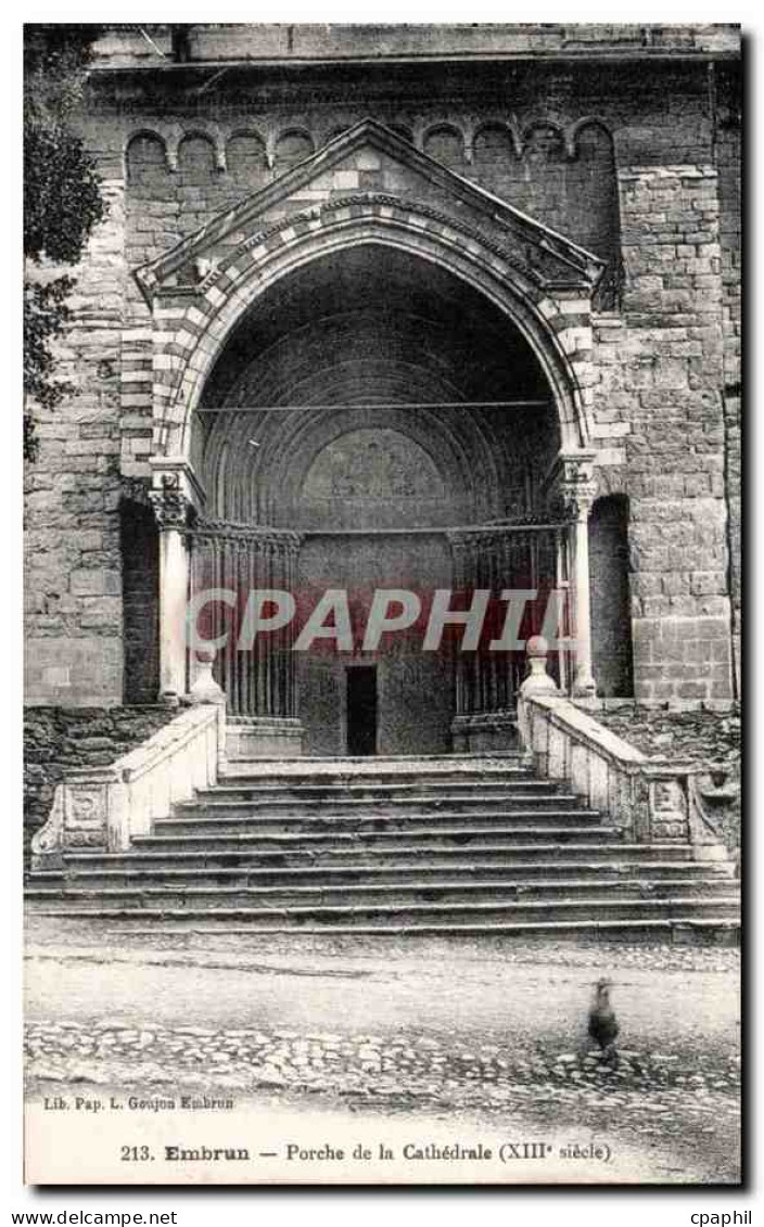 Embrun - Porche de la Cathedrale - CPA