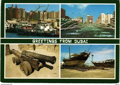 PC U.A.E. , DUBAI, GREETINGS FROM DUBAI, REAL PHOTO POSTCARD (b16402)