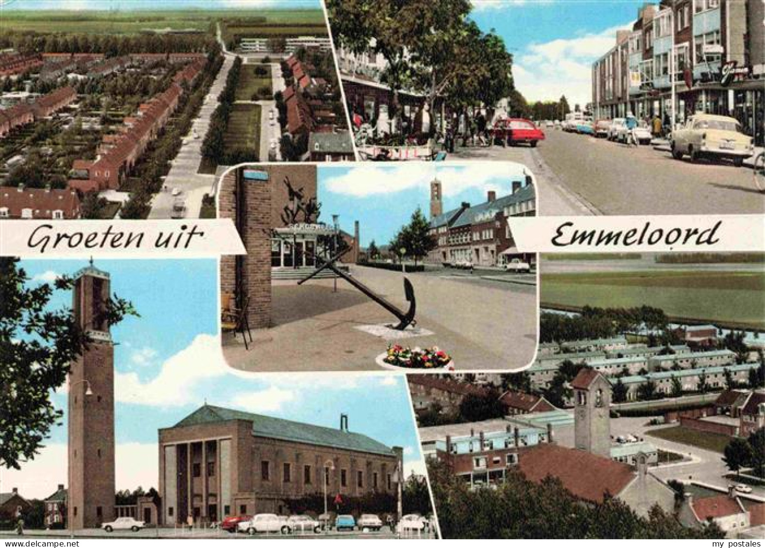 Emmeloord Flevoland NL Panorama Ortspartien Kirchen