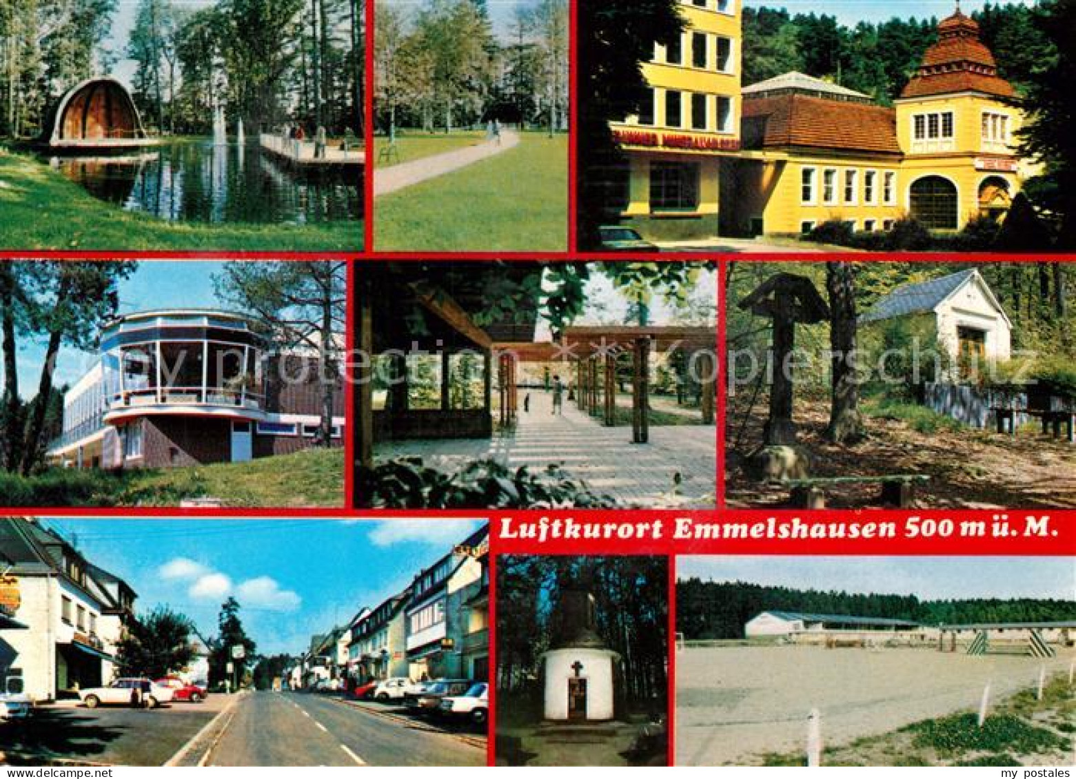 Emmelshausen Konzertpavillon Park Kuranlagen Strassenpartie Bildstock Sportplatz