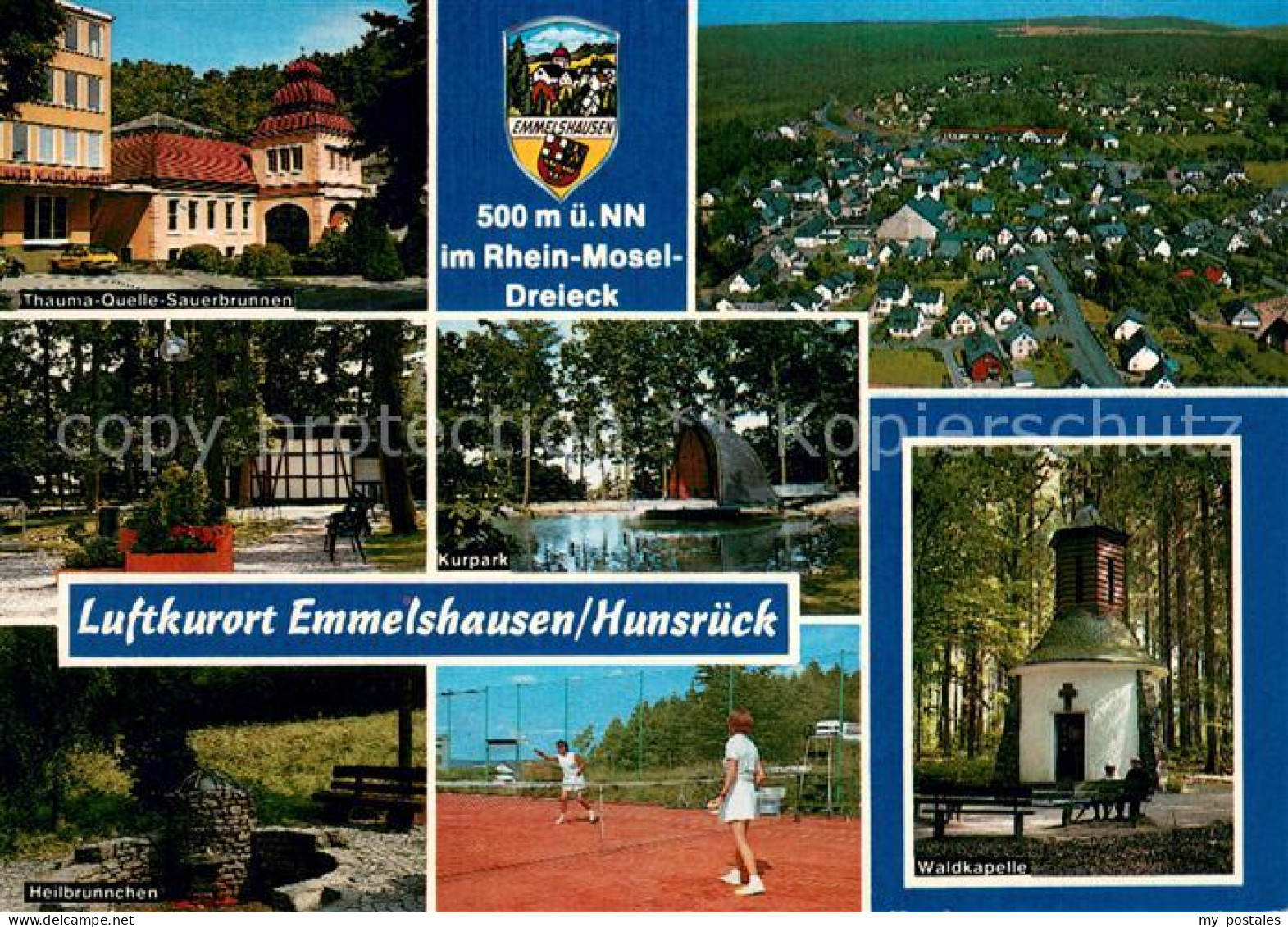 Emmelshausen Thauma Quelle Sauerbrunnen Fliegeraufnahme Kurpark Heilbruennchen T