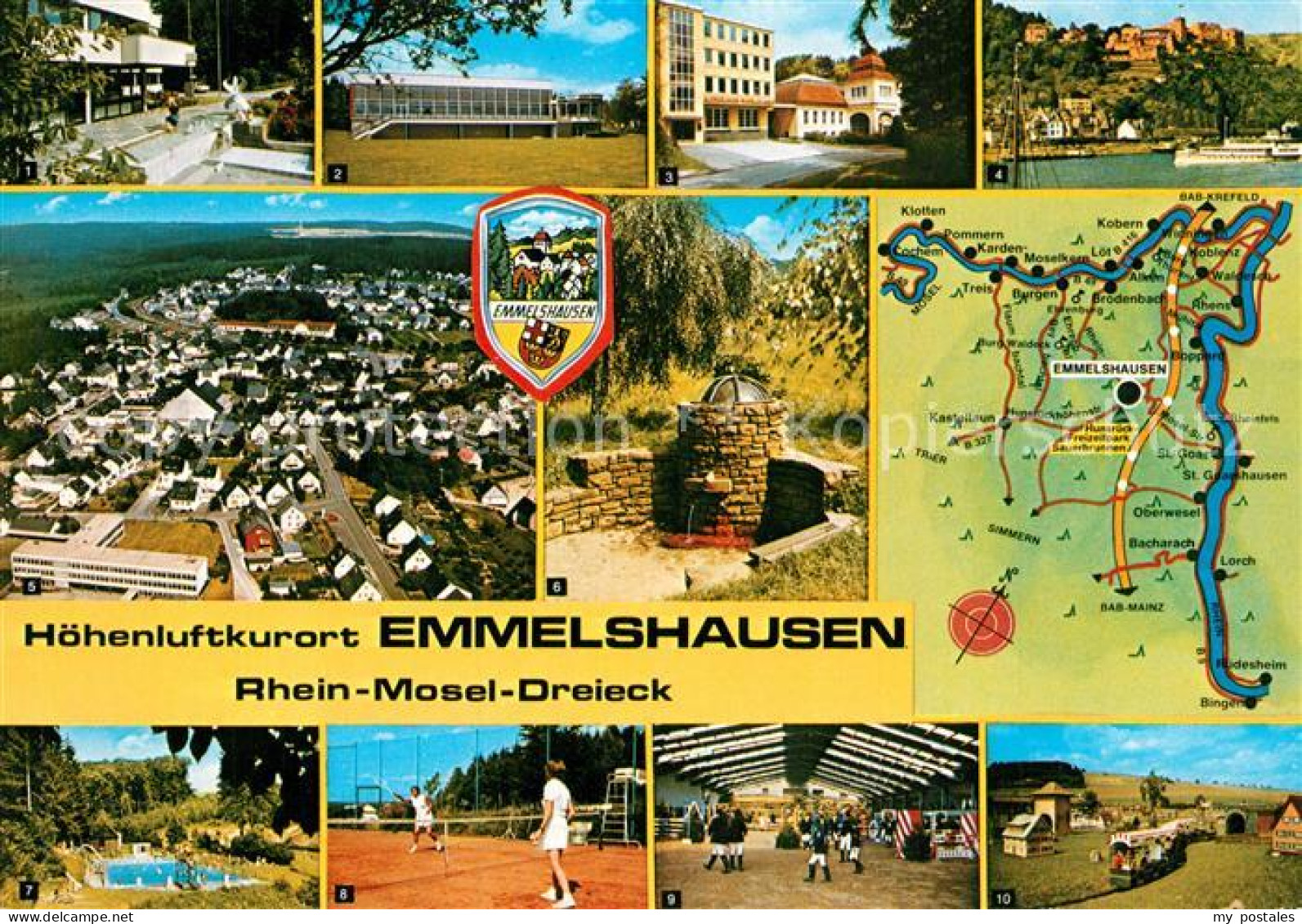 Emmelshausen Verbandsgemeinde Schwimmbad Quelle Burg Rheinfels Brunnen Tennispla