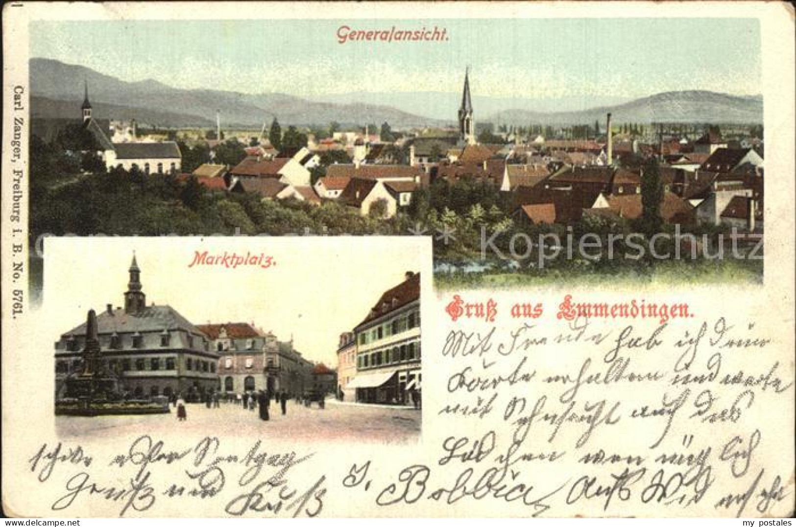 Emmendingen Marktplatz Panorama