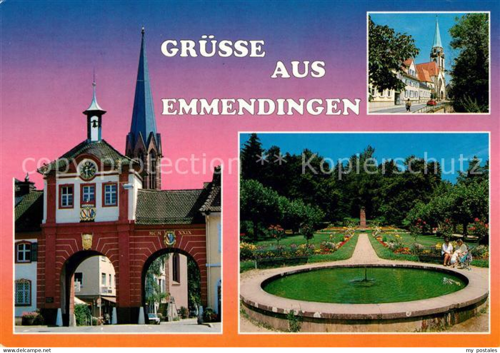 Emmendingen Torbogen Kirche Parkanlagen