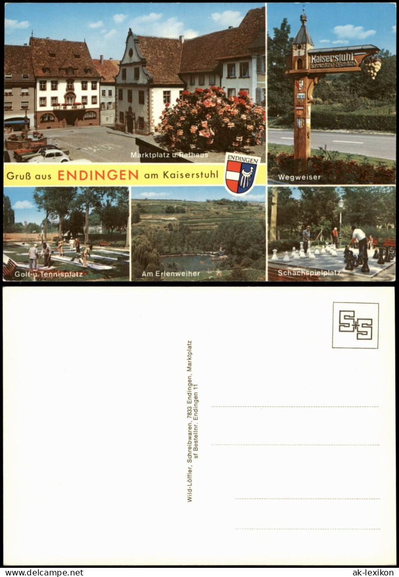 Endingen am Kaiserstuhl Golf-u.Tennisplatz Schachspielplatz Wegweiser uvm. 1970