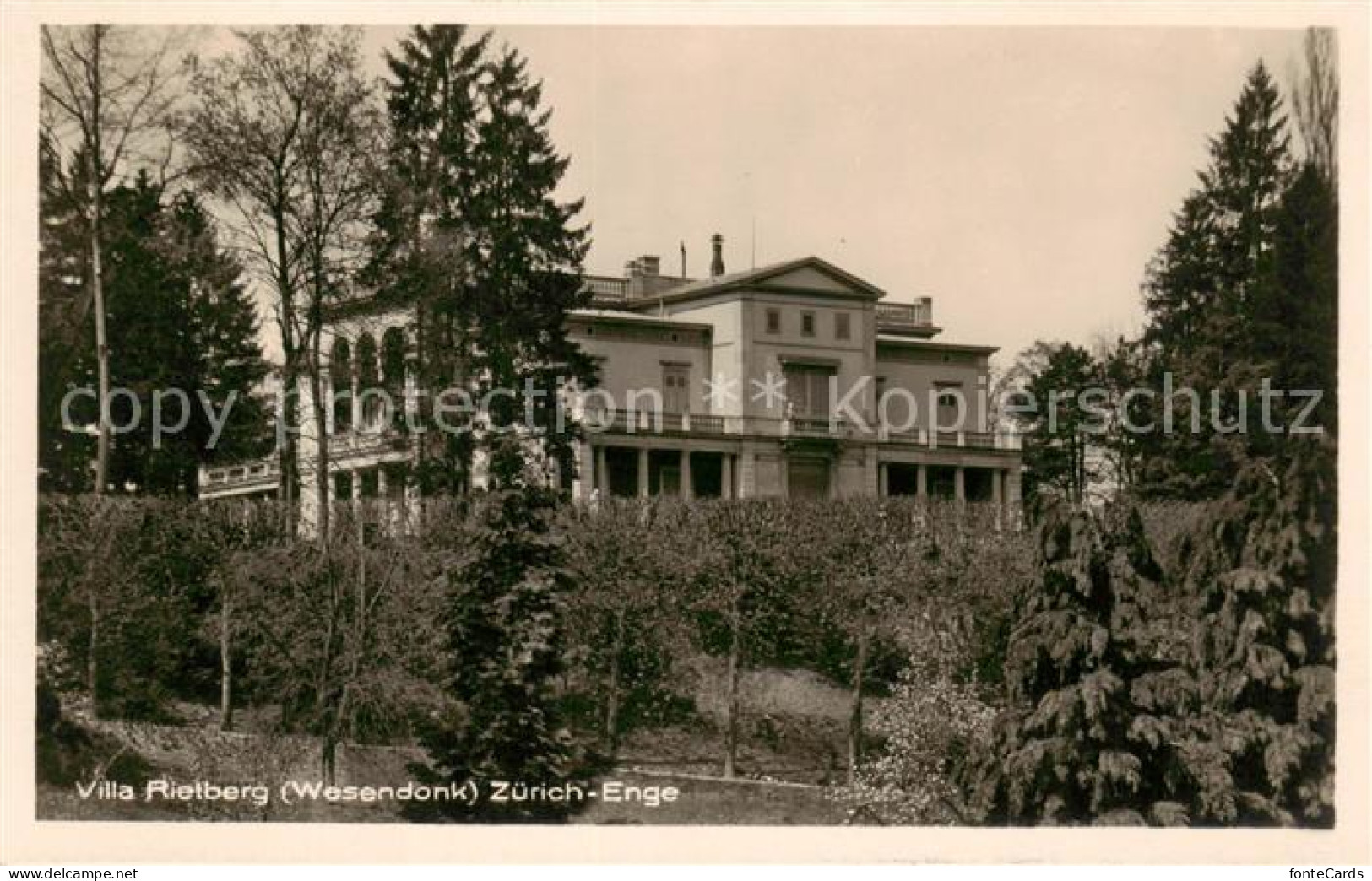 Enge Zuerich Villa Rietberg Aussenansicht