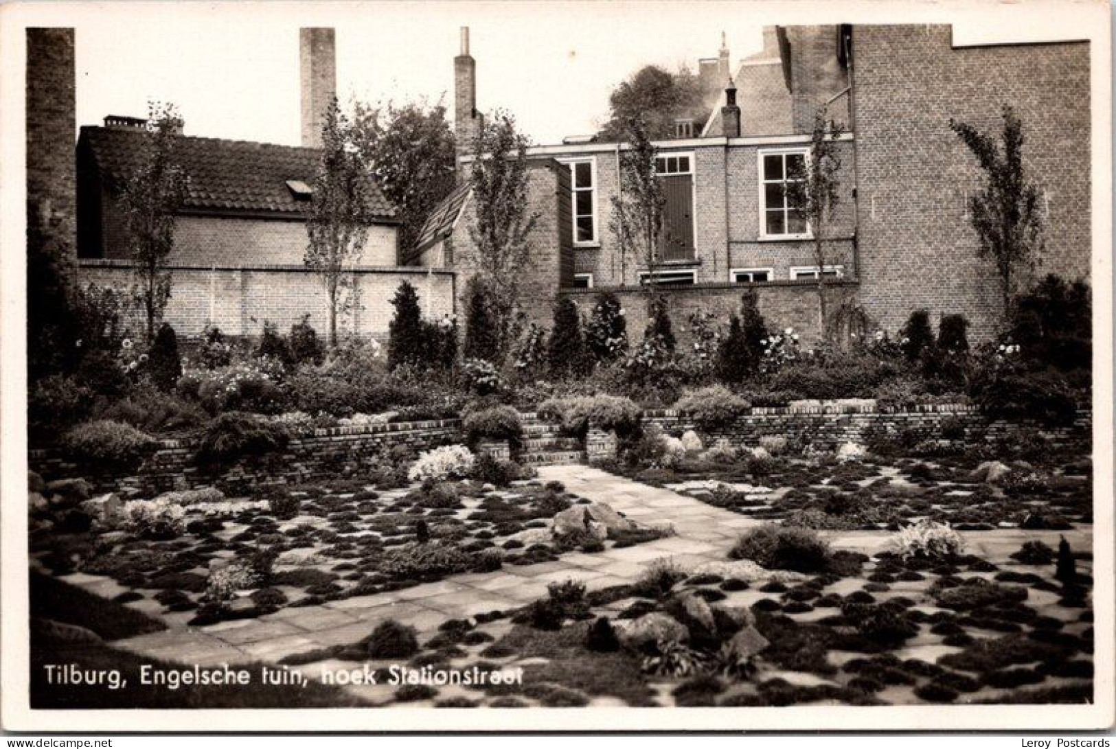 Engelse tuin, hoek Stationstraat, Tilburg 1942 (NB)