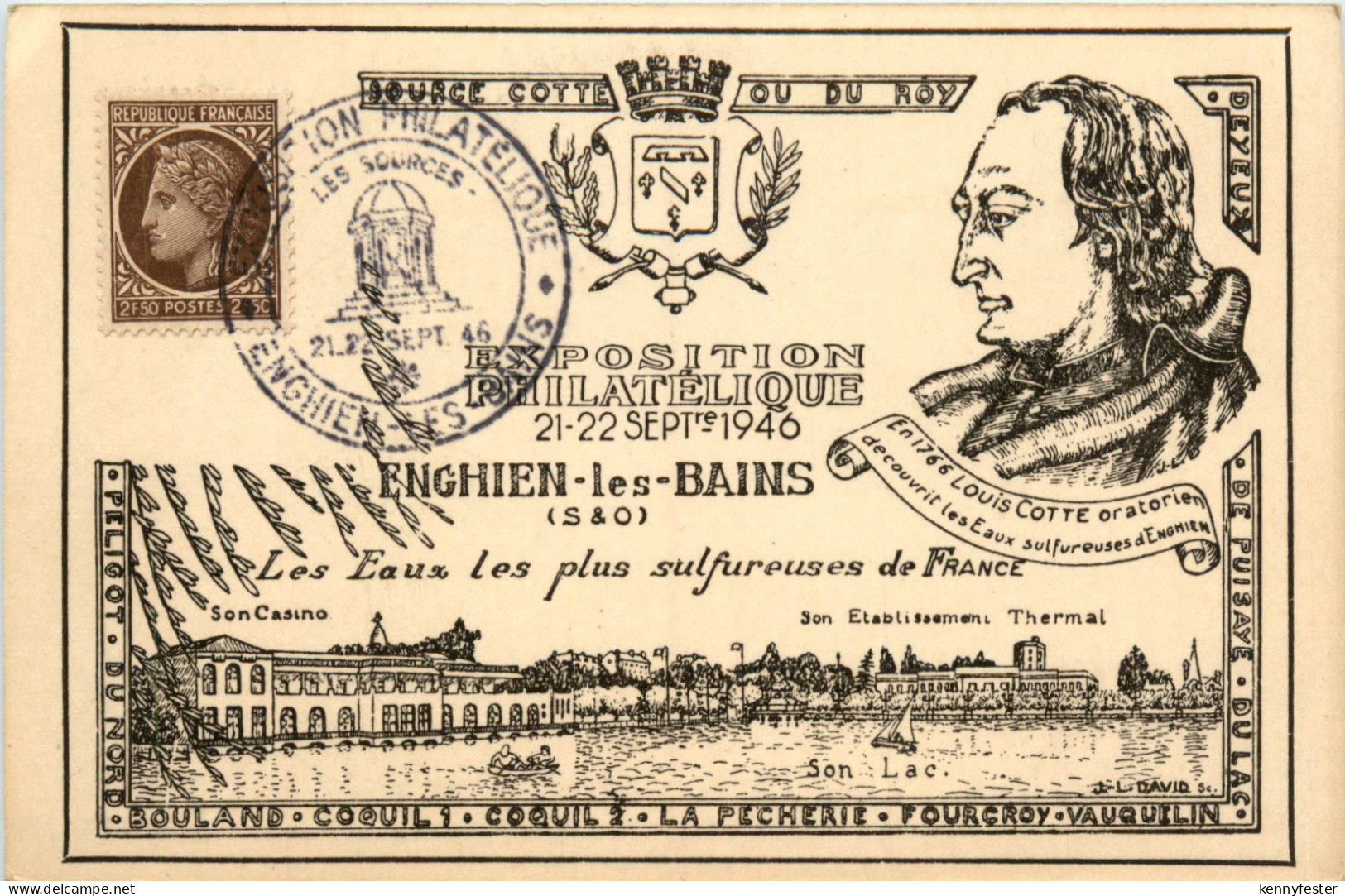 Enghien les Bains - Exposition Philatelique 1946