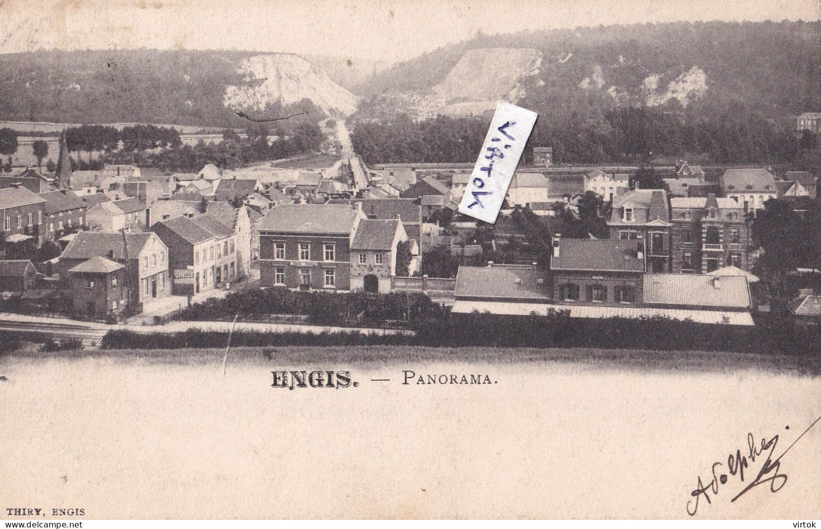 ENGIS :  panorama  ( 1901 avec timbre )