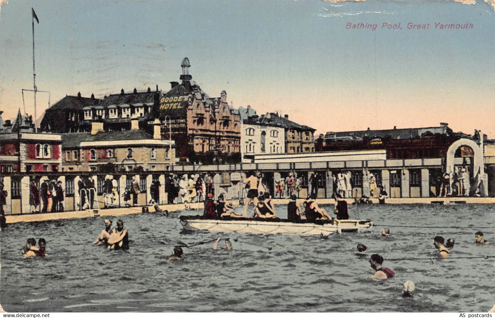 England 1936 Bathing Pool Great Yarmouth vintage postcard B824