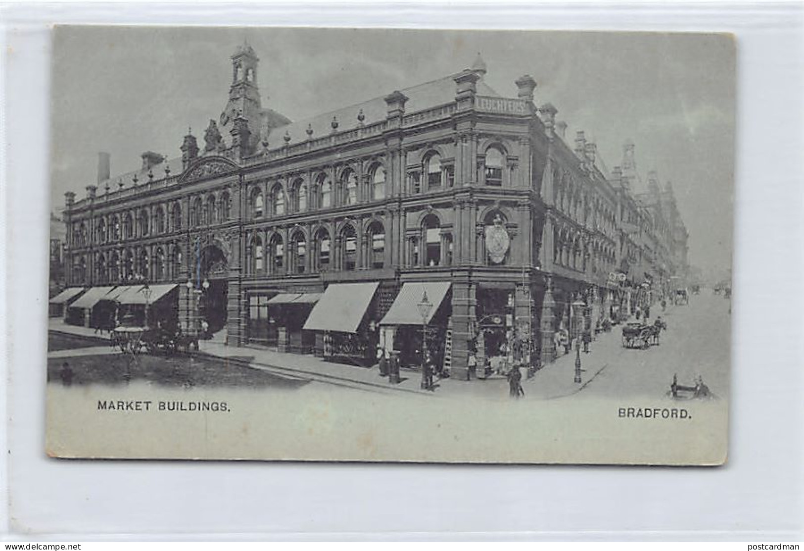 England - BRADFORD (Yorks) Market buildings - FORERUNNER POSTCARD Small Size