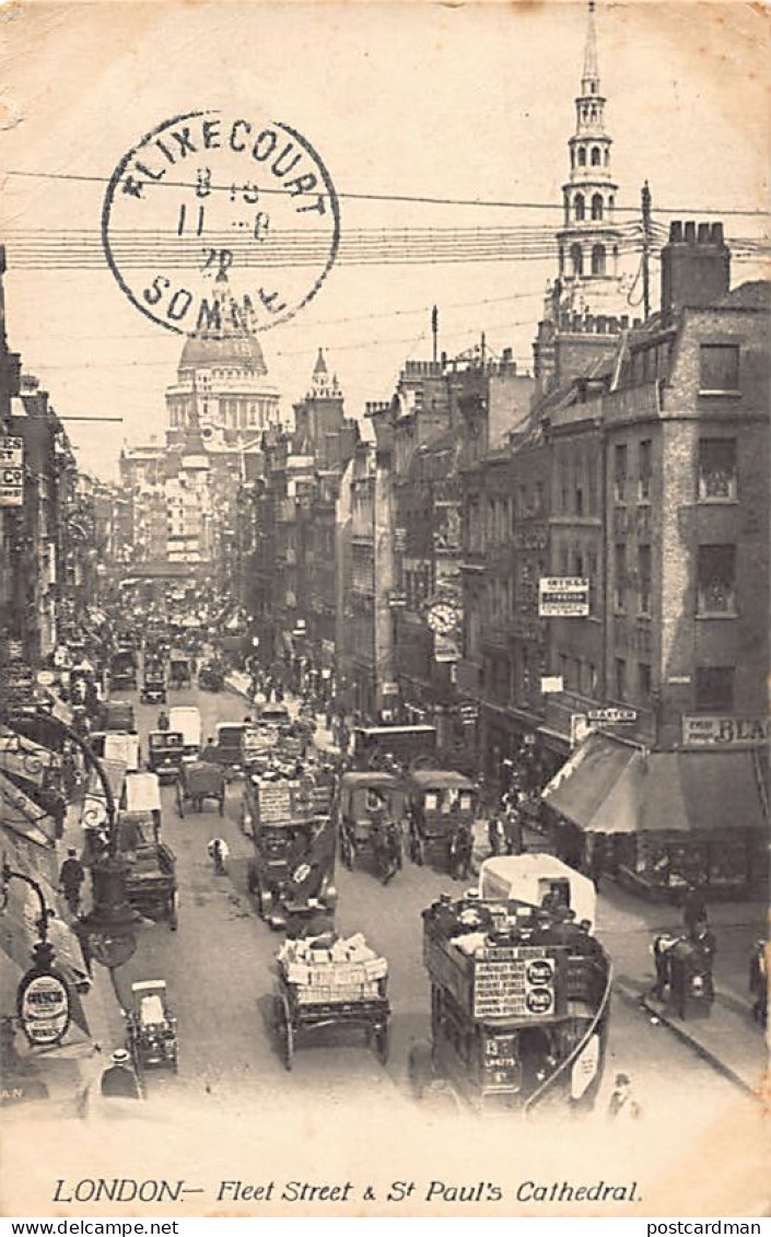 England - LONDON - Fleet Street & St. Paul's Cathedral