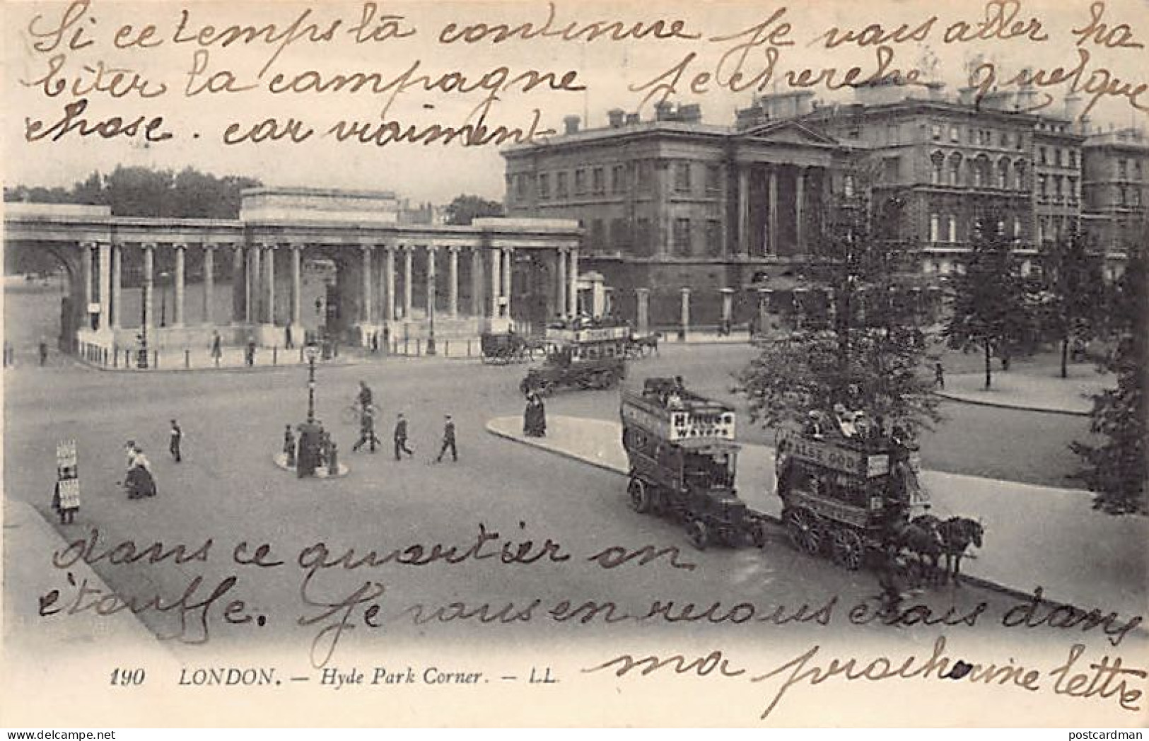 England - LONDON - Hyde Park Corner - Publ. Levy L.L. 190
