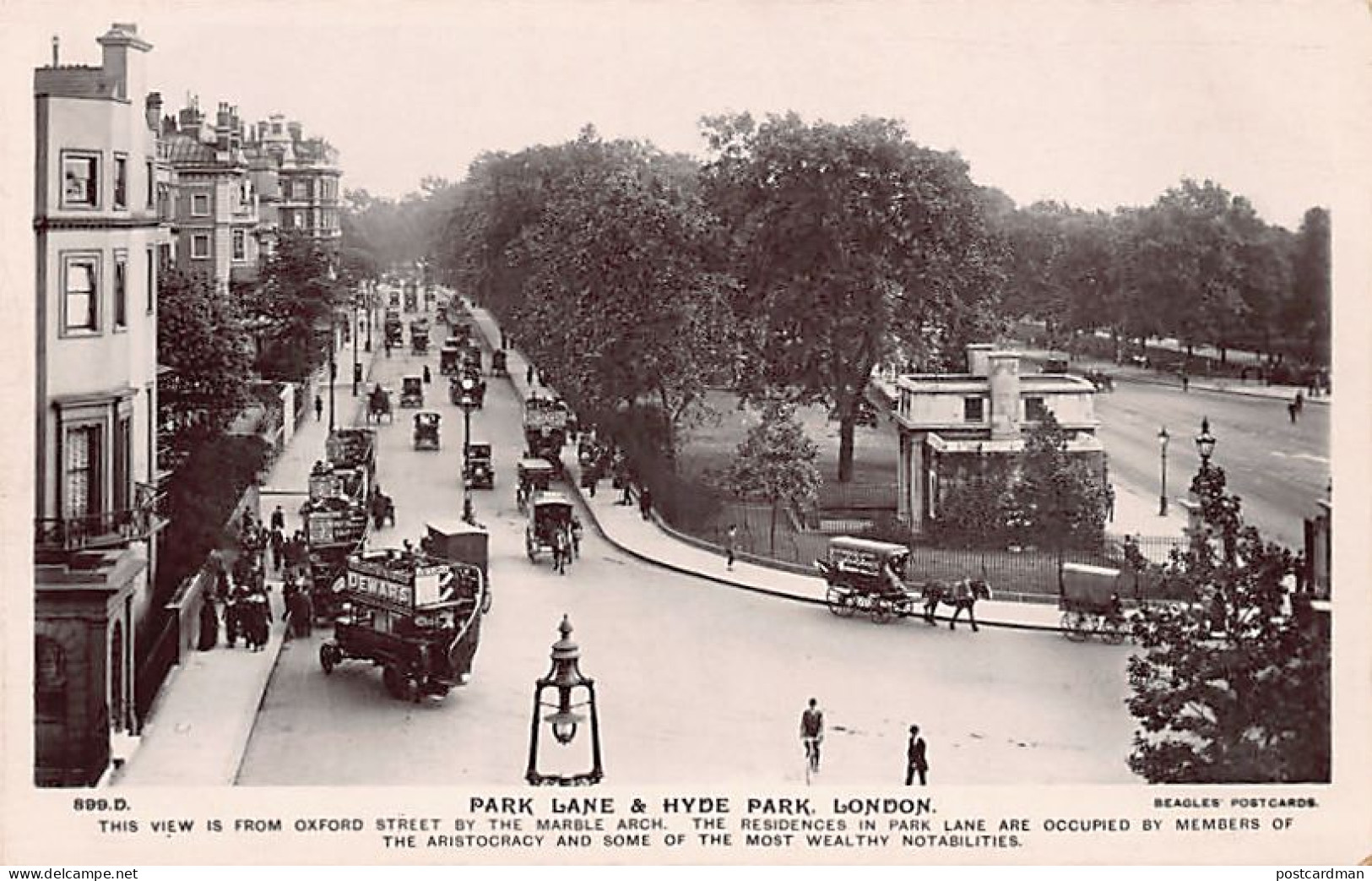 England - LONDON - Park Lane and Hyde Park - Publ. Beagles'