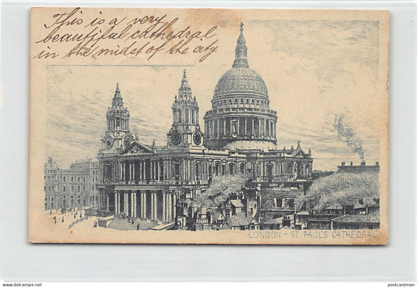 England - LONDON - St. Paul's Cathedral - FORERUNNER POSTCARD year 1901