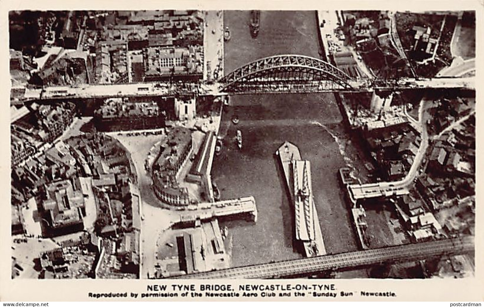 England - NEWCASTLE UPON TYNE - Aerial view of new Tyne bridge