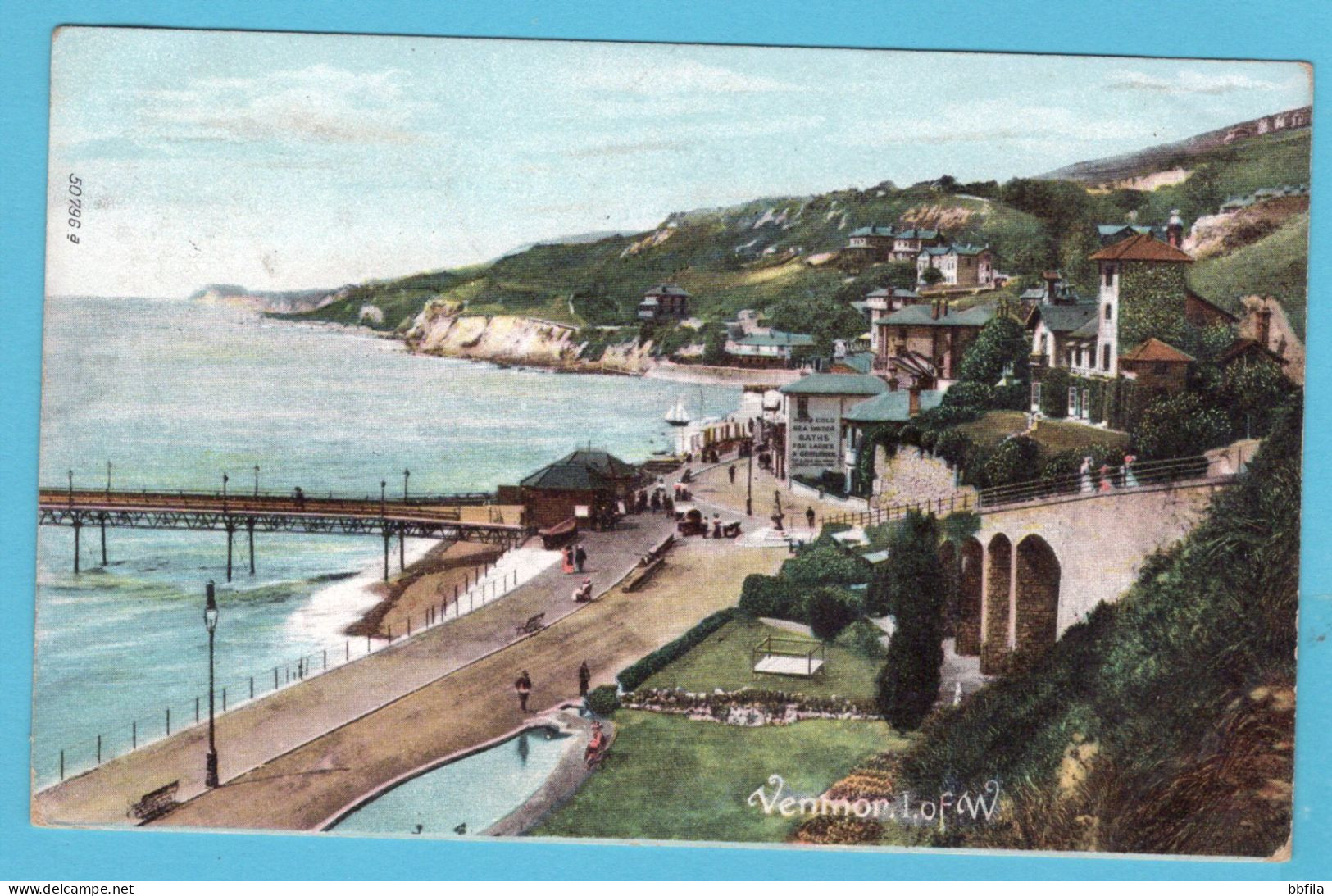ENGLAND picture post card Ventnor 1906 Havant to France