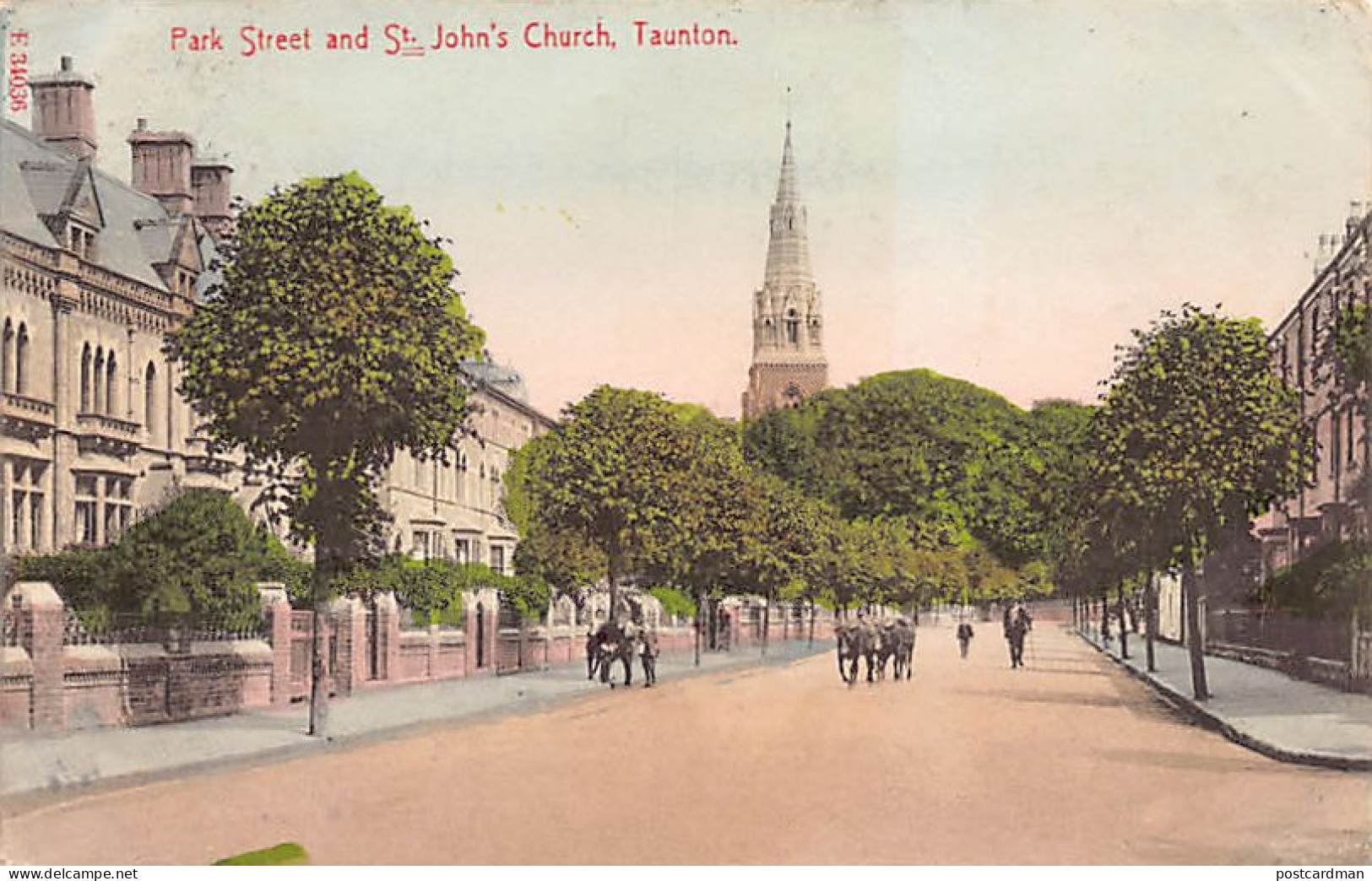 England - TAUNTON - Park Street and St. John's church