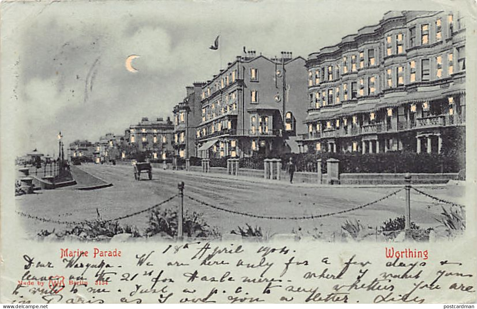 England - WORTHING Sx - Marine Parade - HOLD TO LIGHT