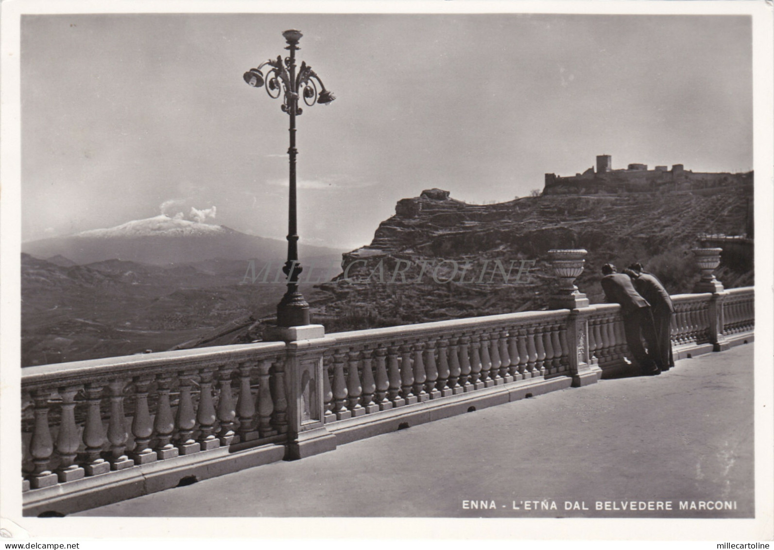 ENNA - L'Etna dal Belvedere Marconi 1956