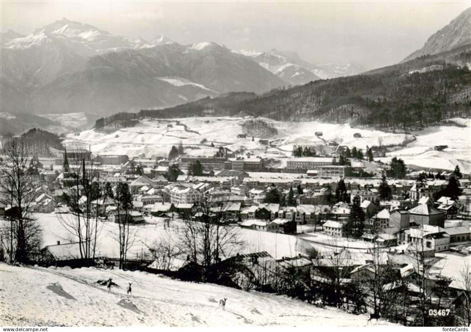 Ennenda Blick auf die Freiberge