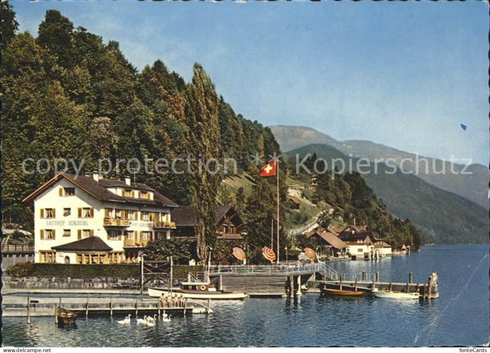 Ennetbuergen NW Gasthof Schluessel Bootssteg