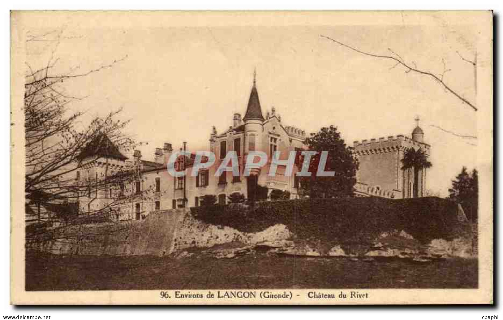 Environs de Langon CPA Chateau du Rivet