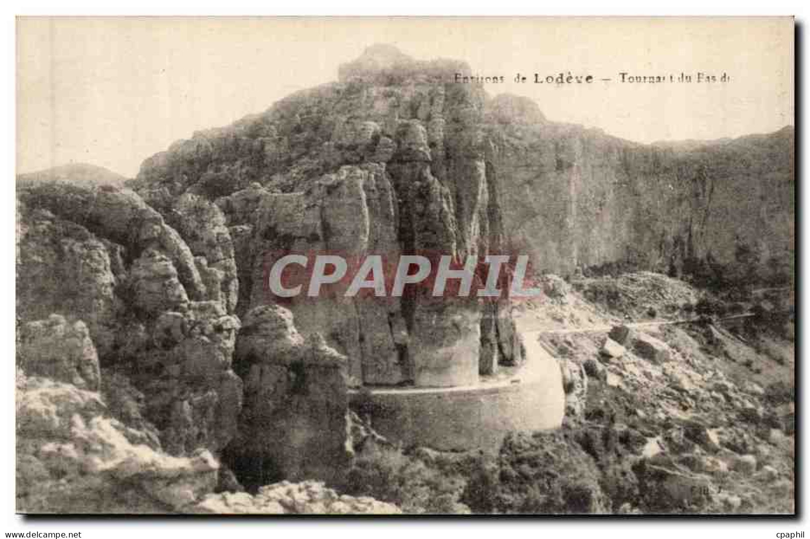 Environs de Lodeve CPA Tournant du PAs de