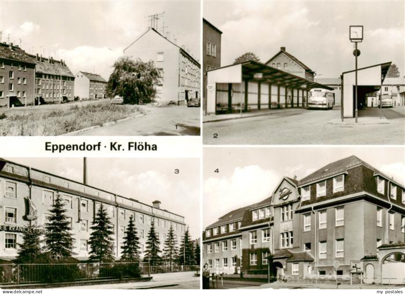 Eppendorf Sachsen Floeha Neubaugebiet Busbahnhof VEB Kranich Schuhfabrik VEB Pla