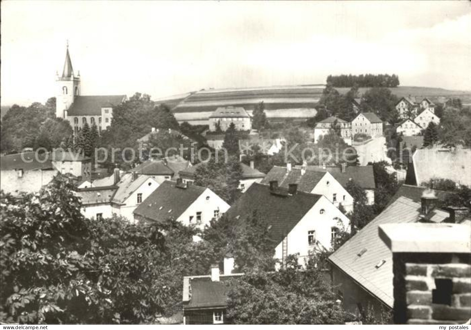 Eppendorf Sachsen Ortsansicht mit Kirche