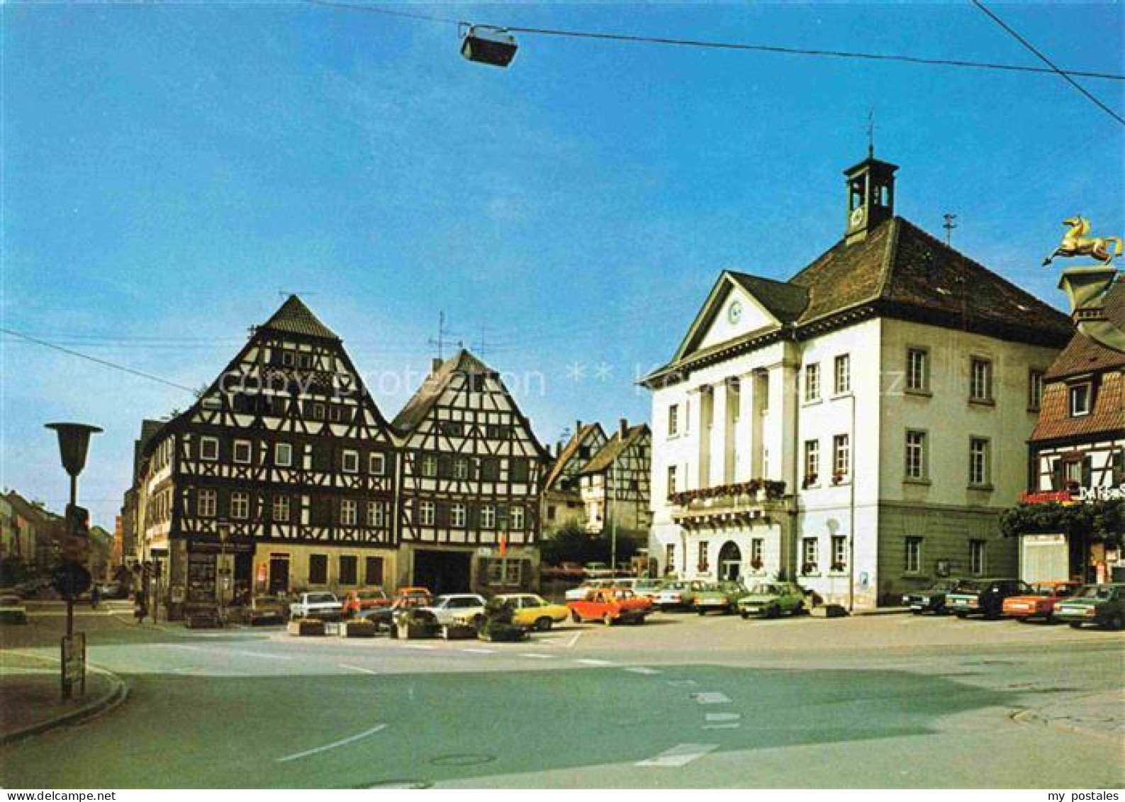 Eppingen Marktplatz 1000jaehrige Stadt der Fachwerkbauten