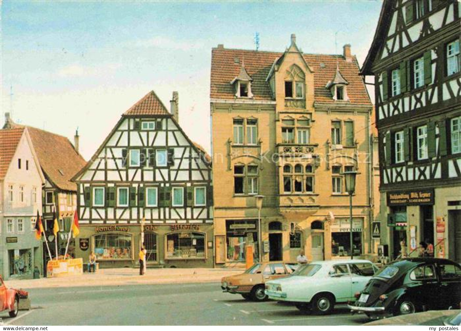 Eppingen Marktplatz Fachwerkhaeuser