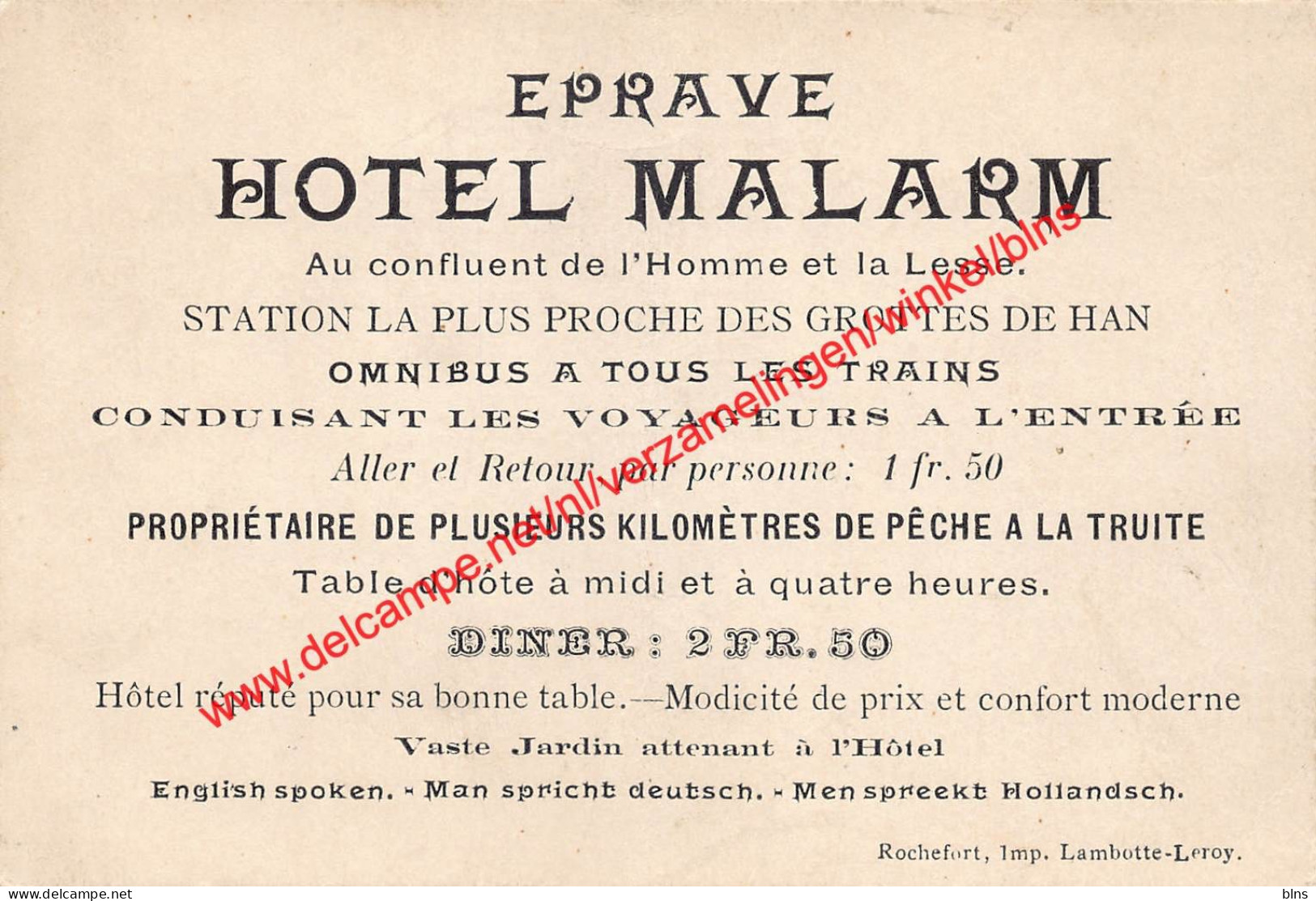 Eprave Hotel Malarm - Rochefort