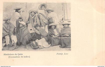 Ecuador - Costumbres de indios - Músicos - Ed. Laso