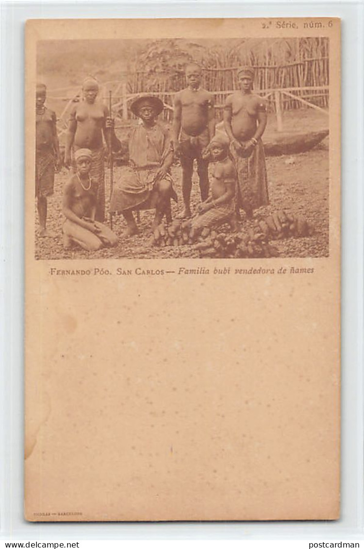 Equatorial Guinea - SAN CARLOS Fernando Poo - Bubi native family selling yams - Publ. Thomas 2.a Serie - N. 6
