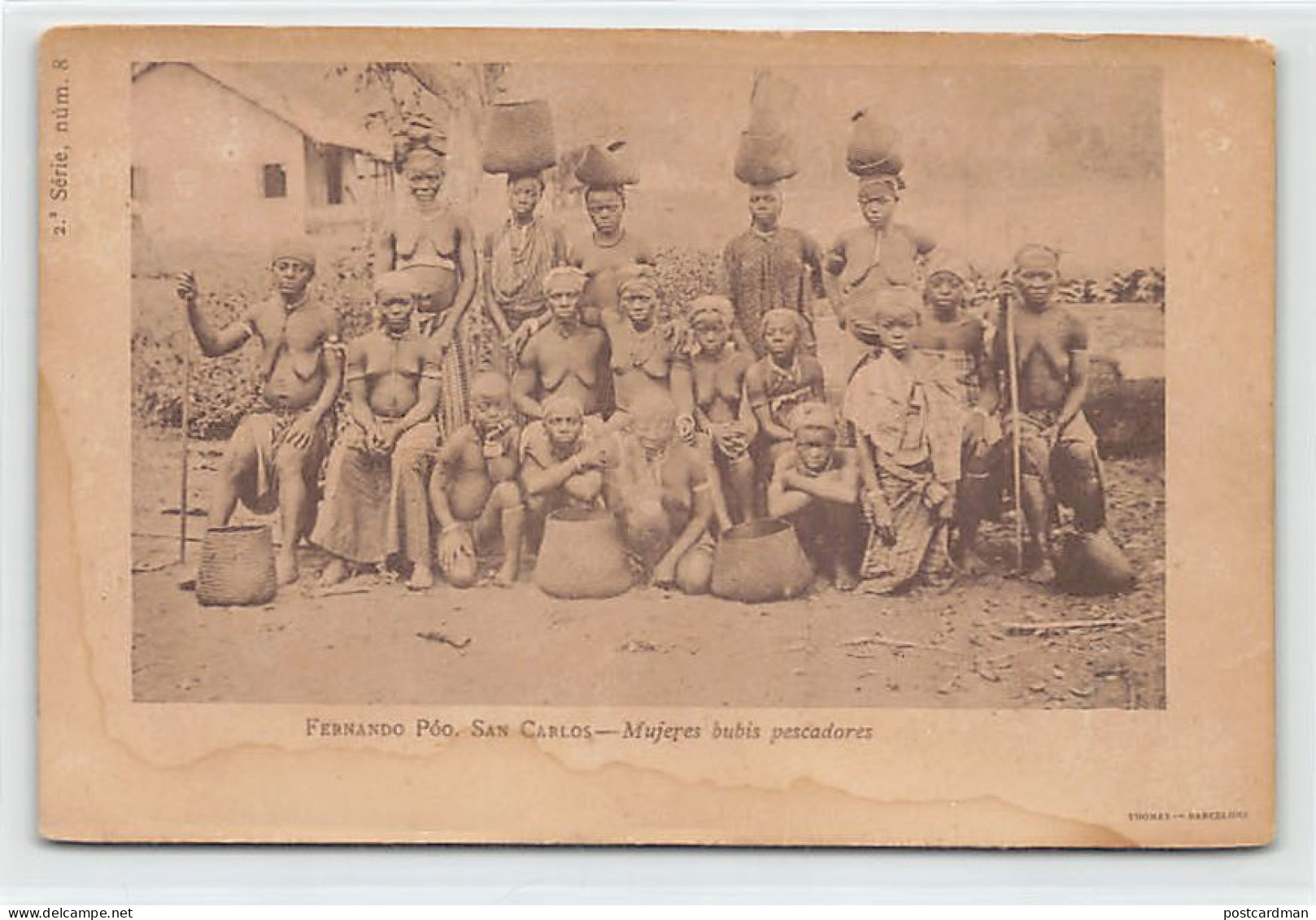 Equatorial Guinea - SAN CARLOS Fernando Poo - Bubi native fishermen - Publ. Thomas 2.a Serie - N. 8