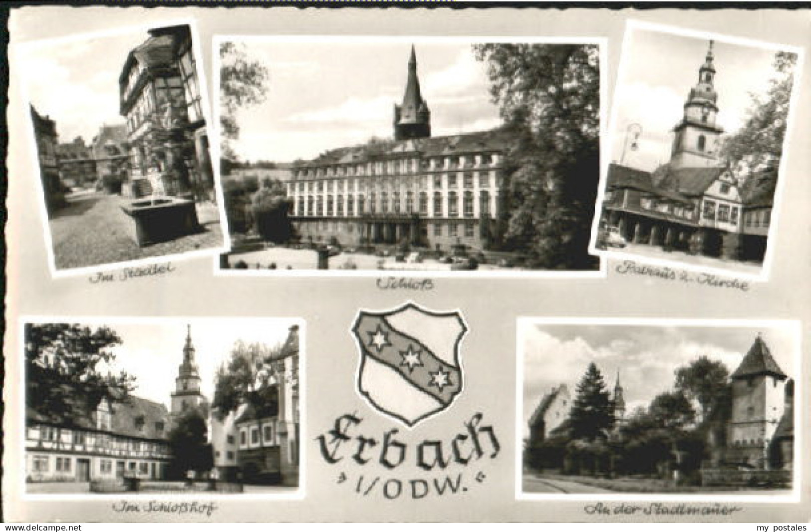 Erbach Odenwald Erbach Schlosshof Rathaus Kirche
