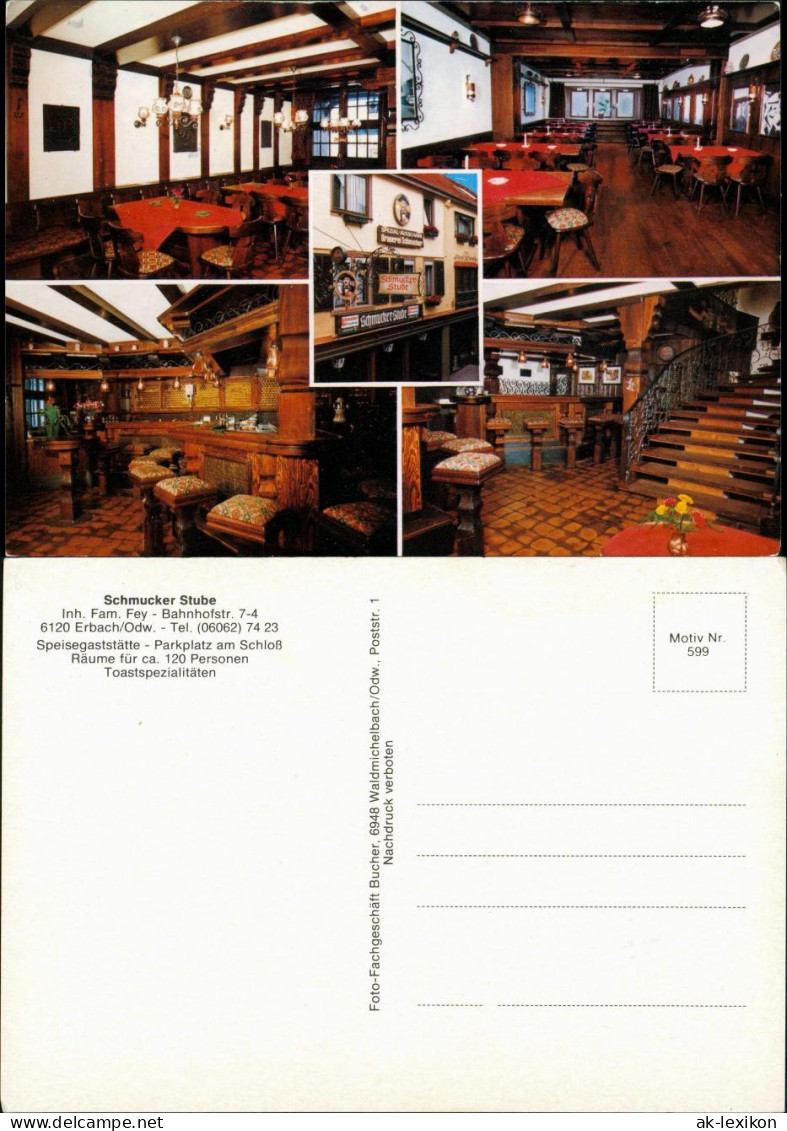 Erbach (Odenwald) Schmucker Stube Inh. Fam. Fey Bahnhofstrasse  1970