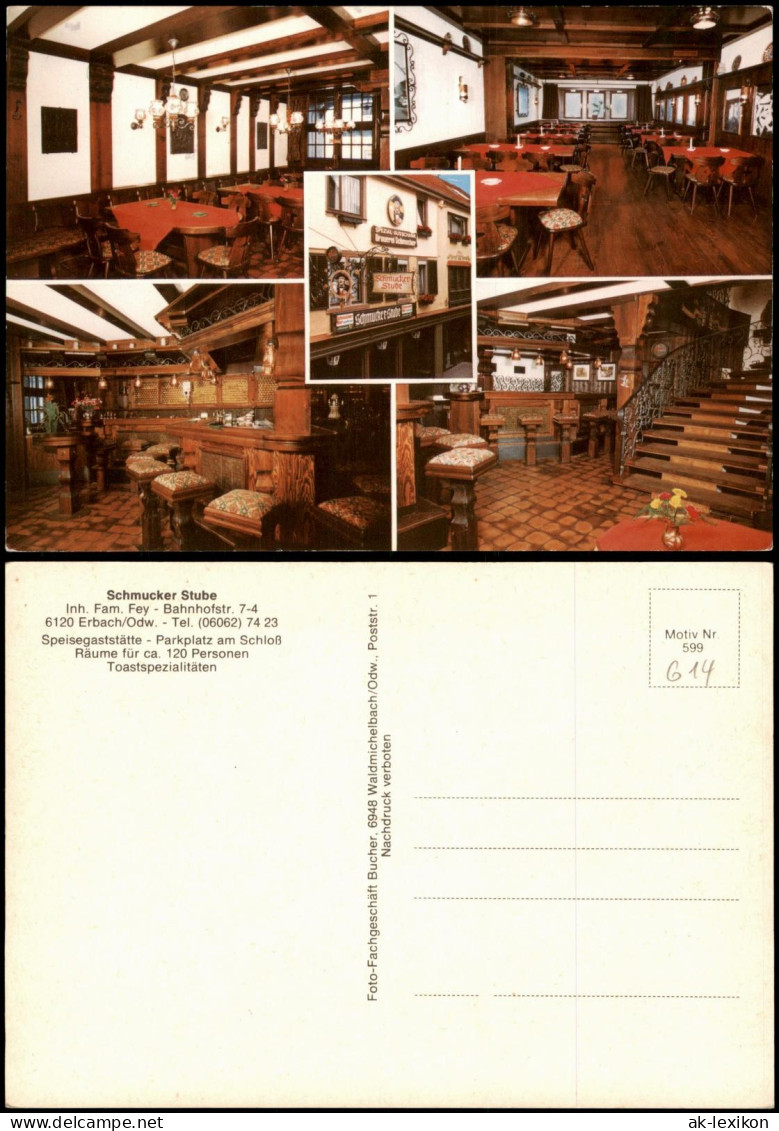 Erbach (Odenwald) Schmucker Stube Inh. Fam. Fey Bahnhofstrasse  1970