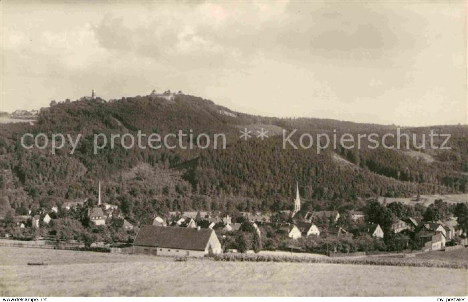 Erdmannsdorf Augustusburg Panorama Blick zur Augustusburg