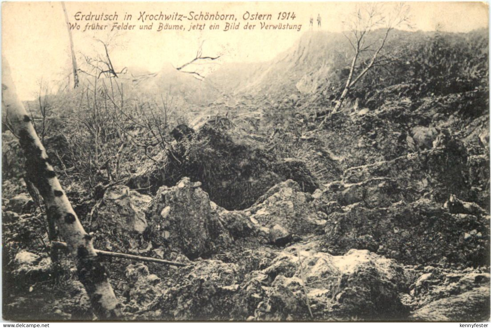 Erdrutsch in Krochwitz-Schönborn 1914 - Böhmen
